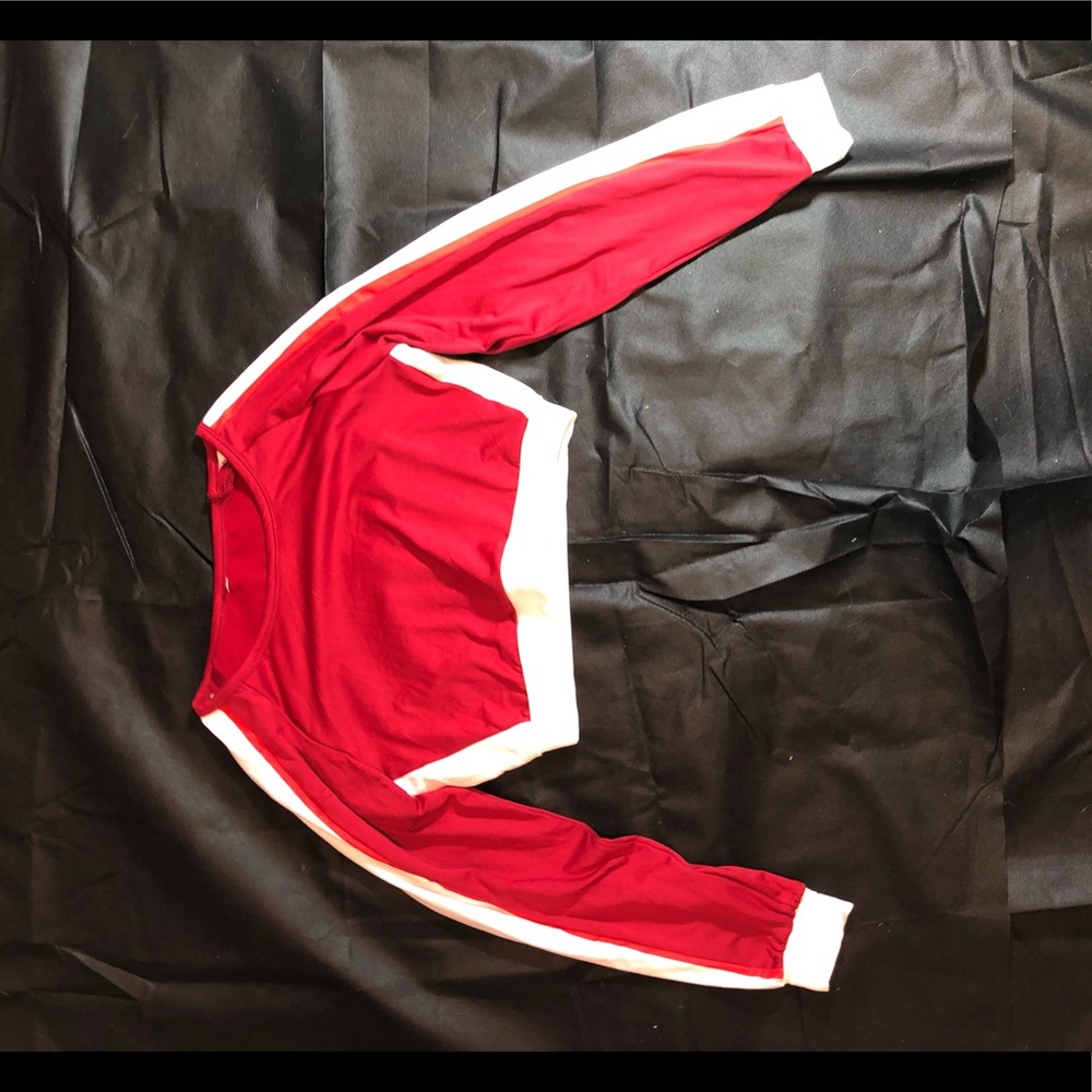 White and red crop top